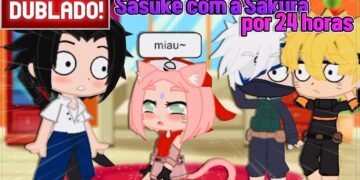 [ DUBLADO ] SASUKE COM A SAKURA POR 24 HORAS | MINI FILME GACHA CLUB