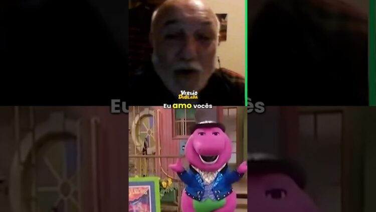 Flavio Dias dublador do Barney 💚
