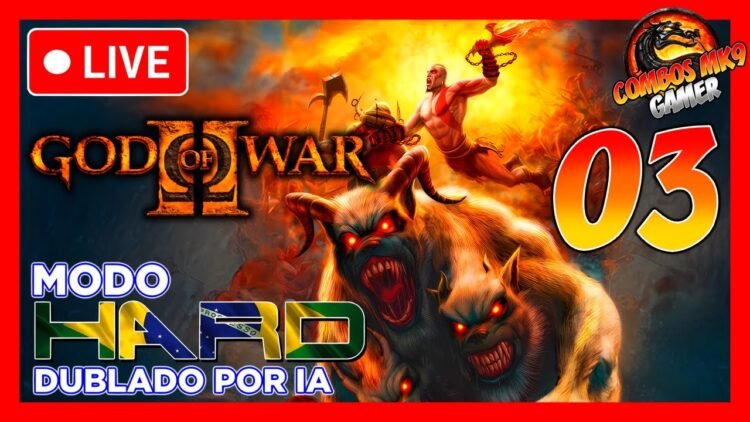 God Of War 2 Versão Dublada IA Ao Vivo Modo Hard Parte 3 Ta Muito Difícil Isso Daqui KKKKKKK